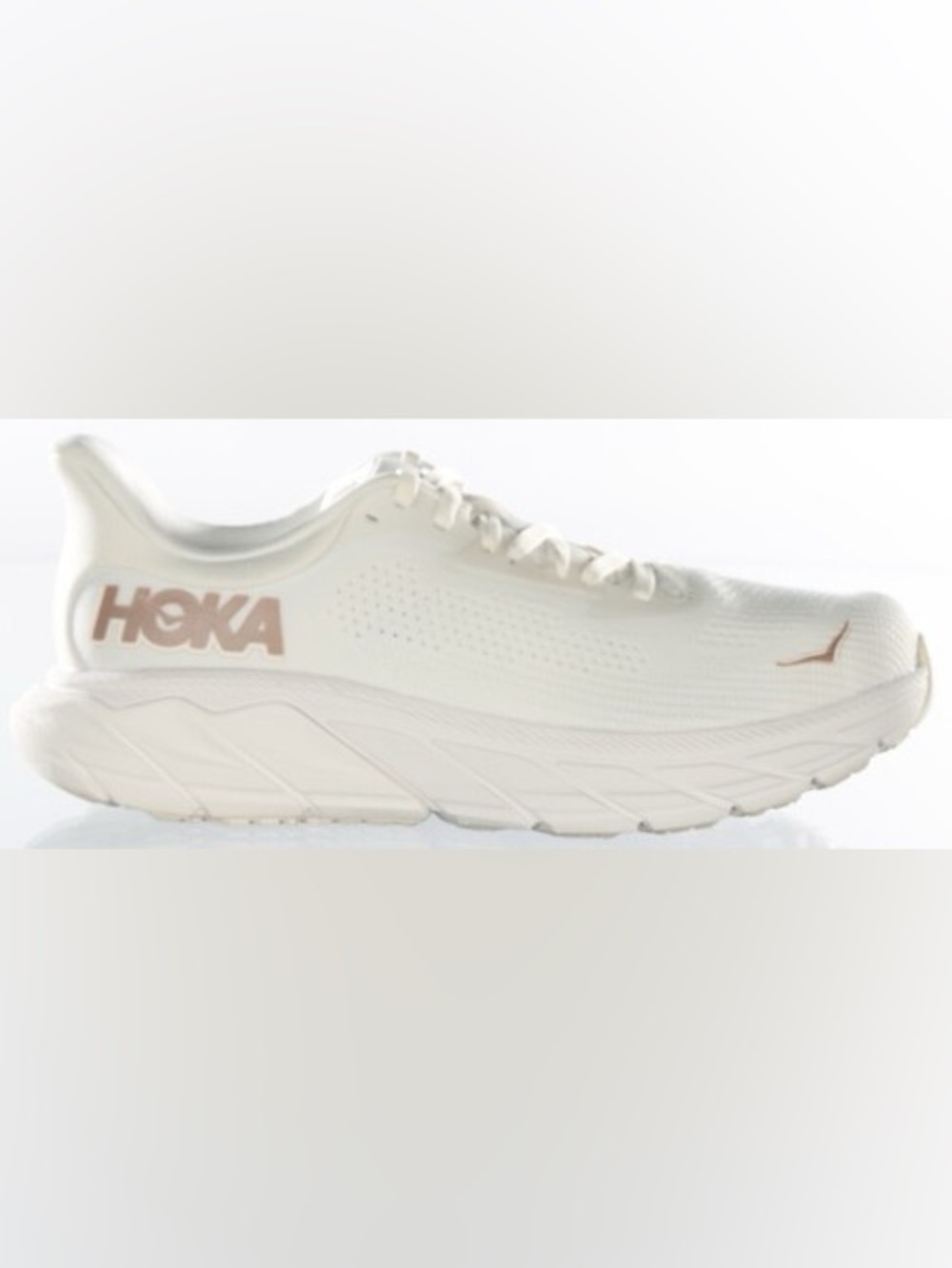 HOKA ARAHI 7 WHITE AND ROSE GOOD SNEAKER RUNNING SHOE SIZE 10